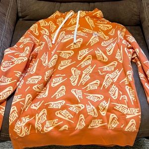 Orange Nike Hoodie Size Medium